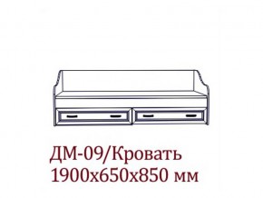 ДМ-09 Кровать (Без матраца 0,8*1,86 ) в Верхнеуральске - verhneuralsk.магазин96.com | фото