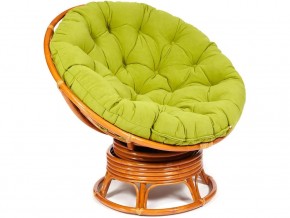 Кресло-качалка Papasan w 23/01 B с подушкой Cognac, флок Олива в Верхнеуральске - verhneuralsk.магазин96.com | фото