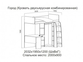 Кровать двухъярусная комбинированная в Верхнеуральске - verhneuralsk.магазин96.com | фото