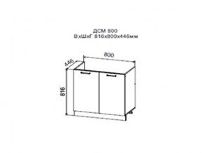 Шкаф нижний ДСМ800 под мойку в Верхнеуральске - verhneuralsk.магазин96.com | фото